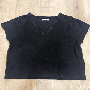 madewell sweater rib t shirt v neck size S